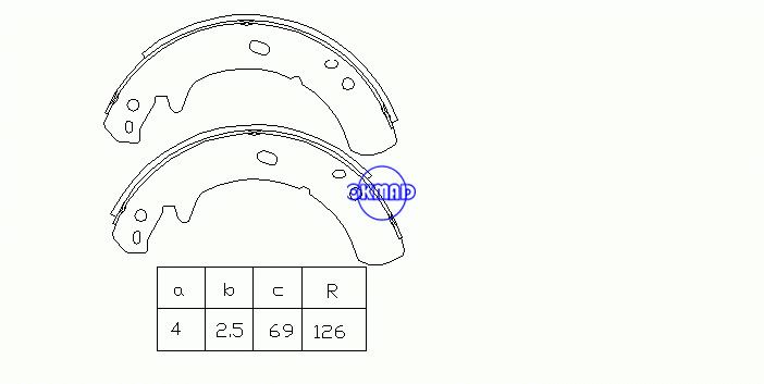 LAND ROVER DEFENDER Cabrio Pickup Station Wagon DISCOVERY I II Drum Brake shoes FMSI:1557-S825 OEM:ICW500010 FSB473 GS8429, OK-BS233